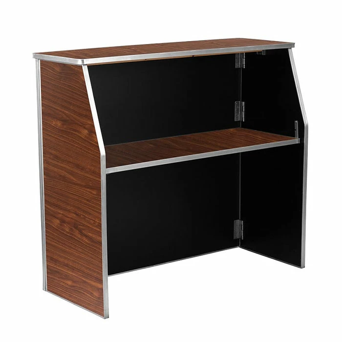 Portable Bar - Walnut Laminate - 4 FT. New ???? BarMan Portable Bar - Walnut Laminate - 4 FT. ???? -BarMan shop BAR 48 WAL