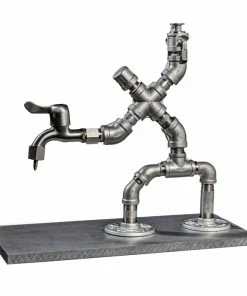 Discount ⌛ BarMan The Dispenser Man With Wood Base - Liquor Dispenser 😉