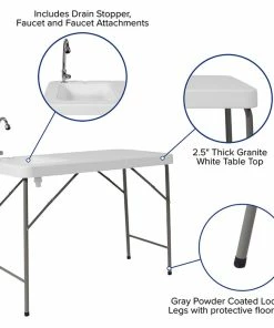Promo ✨ BarMan Foldable Portable Outdoor Table/Sink Combination - 4 Foot 🤩 -BarMan shop TB PYZ 116 B 700x700