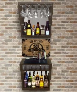 Flash Sale 👍 BarMan WalBAR™ 3 Piece - CUSTOMIZABLE - 24 Inch - Distillery Design 🛒