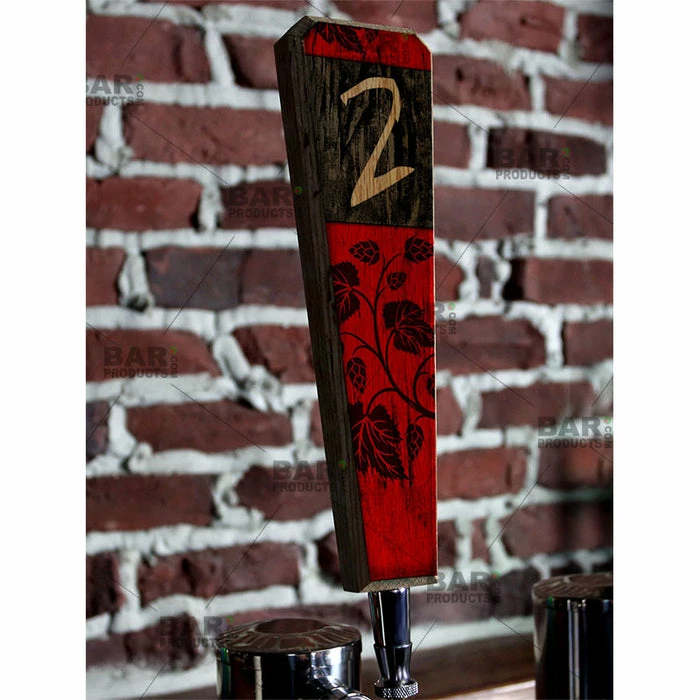 New ๐ BarMan Numbered Beer Tap Handles - Oak Wood - Red / Black Grunge ๐งจ 4 New ๐ BarMan Numbered Beer Tap Handles - Oak Wood - Red / Black Grunge ๐งจ - Image 2