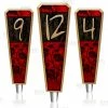 New 😉 BarMan Numbered Beer Tap Handles - Oak Wood - Red / Black Grunge 🧨 -BarMan shop beer tap handle numbers3 8in web main bp800 700x700
