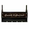 Discount 🧨 BarMan Wall Mounted Wine Bottle & Glass Hanging Shelf W/ Uncork & Unwind Plaque ⌛