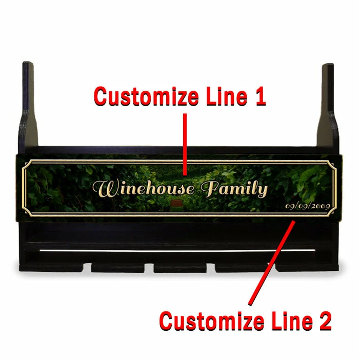 Wholesale π BarMan CUSTOMIZABLE Wall Mounted Wine Bottle & Glass Hanging Shelf W/ Painted Vineyard Plaque β 7 Wholesale π BarMan CUSTOMIZABLE Wall Mounted Wine Bottle & Glass Hanging Shelf W/ Painted Vineyard Plaque β - Image 5