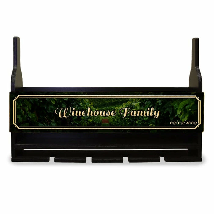Wholesale π BarMan CUSTOMIZABLE Wall Mounted Wine Bottle & Glass Hanging Shelf W/ Painted Vineyard Plaque β 3 Wholesale π BarMan CUSTOMIZABLE Wall Mounted Wine Bottle & Glass Hanging Shelf W/ Painted Vineyard Plaque β