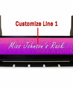 Cheap 👏 BarMan CUSTOMIZABLE Wall Mounted Wine Bottle & Glass Hanging Shelf W/ Fun Pink Plaque 😀 12 Cheap 👏 BarMan CUSTOMIZABLE Wall Mounted Wine Bottle & Glass Hanging Shelf W/ Fun Pink Plaque 😀 -BarMan shop customizable mounted wine glass hanging shelf front miss customize 1 line 700x700