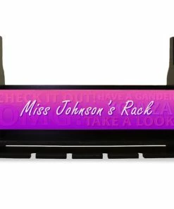 Cheap 👏 BarMan CUSTOMIZABLE Wall Mounted Wine Bottle & Glass Hanging Shelf W/ Fun Pink Plaque 😀