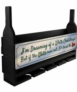 Coupon ✔️ BarMan Wall Mounted Wine Bottle & Glass Hanging Shelf W/ White 🎄 Christmas Plaque ✔️ -BarMan shop customizable mounted wine glass hanging shelf side xmas white bg 800x800 700x700