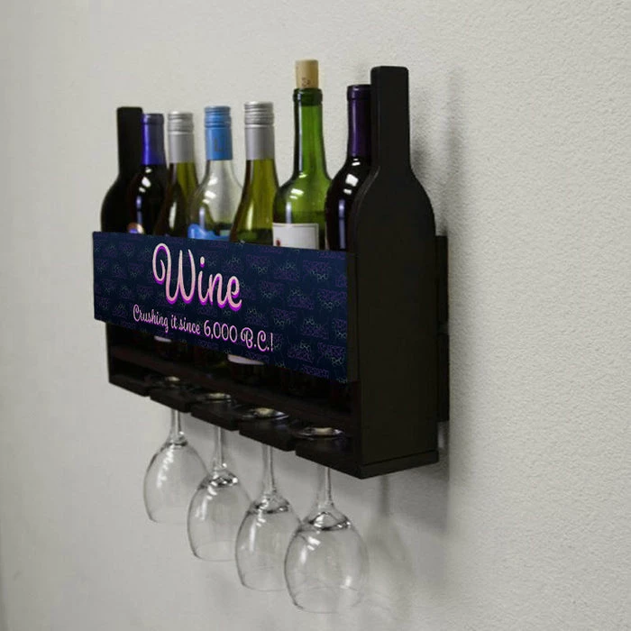 Coupon ๐ BarMan Wall Mounted Wine Bottle & Glass Hanging Shelf W/ Grapes Crushing It Plaque ๐ฏ 6 Coupon ๐ BarMan Wall Mounted Wine Bottle & Glass Hanging Shelf W/ Grapes Crushing It Plaque ๐ฏ - Image 4
