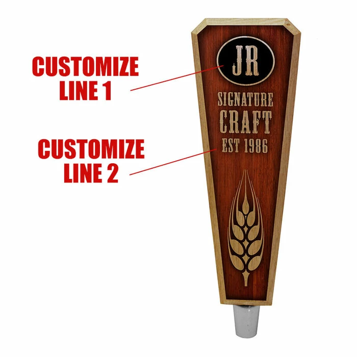 Discount 😍 BarMan Oak Wood Beer Tap Handles - Flared Shape - Initial Signature Craft ⌛ 4 Discount 😍 BarMan Oak Wood Beer Tap Handles - Flared Shape - Initial Signature Craft ⌛ - Image 2
