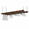 Buy 🛒 BarMan Glass Rack - 14" X 35" - Walnut Wood 👍