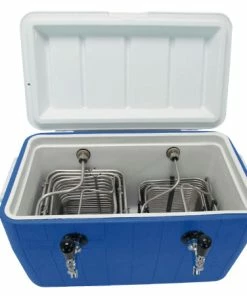 Budget 🎁 BarMan JockeyBox - 120' 3/8-1/4" OD Coil - 2 Tap / 2 Keg - 48Qt Coolers 🧨
