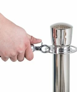 Deals 🥰 BarMan Chrome Stanchion Posts - Set Of 2 😍 -BarMan shop rs 33chr uswchrome and rope stanchion set close 700x700