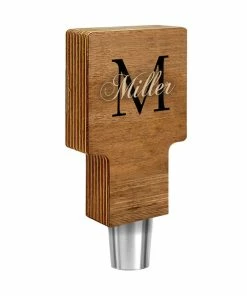 Cheap 🧨 BarMan CUSTOMIZABLE Wooden Tap Handles - Monogram Design - 2 Styles In 3 Sizes 🎁 -BarMan shop tap handle Web MONO 4IN SQ 700x700
