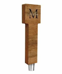 Cheap 🧨 BarMan CUSTOMIZABLE Wooden Tap Handles - Monogram Design - 2 Styles In 3 Sizes 🎁 -BarMan shop tap handle Web MONO 8IN SQ 700x700