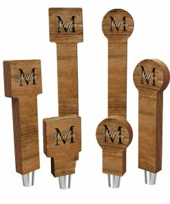 Cheap 🧨 BarMan CUSTOMIZABLE Wooden Tap Handles - Monogram Design - 2 Styles In 3 Sizes 🎁