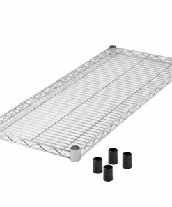 Buy ❤️ BarMan 72" High Chrome Plated Wire Shelf Post (4 Pack) ⌛ -BarMan shop winco chrome plated wire shelves sleeves 700x700